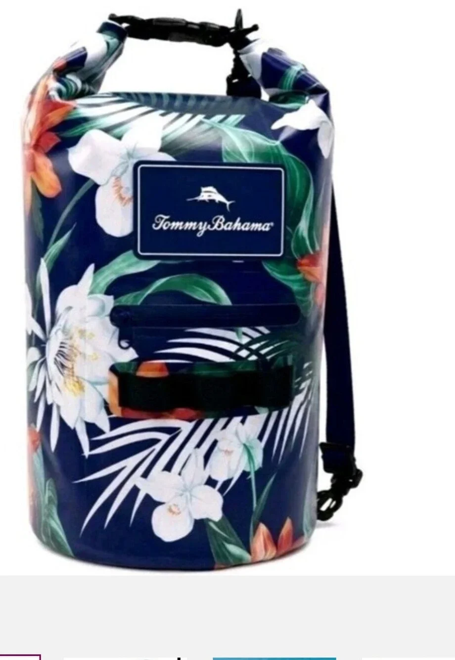 Tommy Bahama 20L Waterproof Dry Bag Dark Floral Beach Kayak Marine Backpack NWT